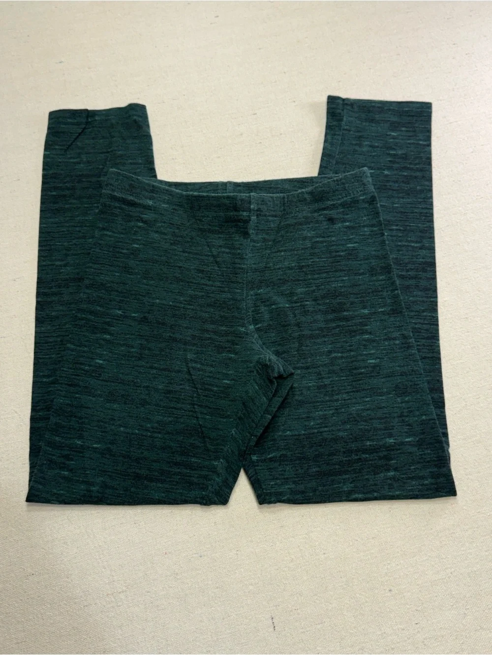 Girls Set of 3 Leggings in Green, Navy Blue & Black - Size Large (10-12)